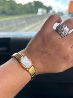 Timex Gold-Tone Women's Bracelet Watch with White Dial
